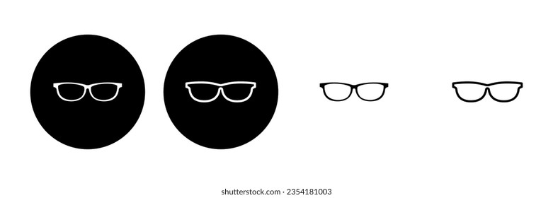 Glasses icon set. Glasses vector icon