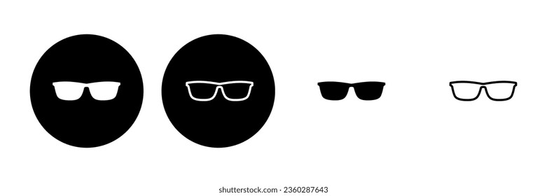 Glasses icon set. Glasses vector icon