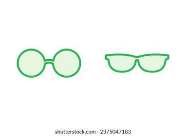 Brillensymbol-Set. BrillenVektorsymbol