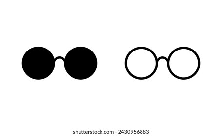 Glasses icon set. Glasses vector icon