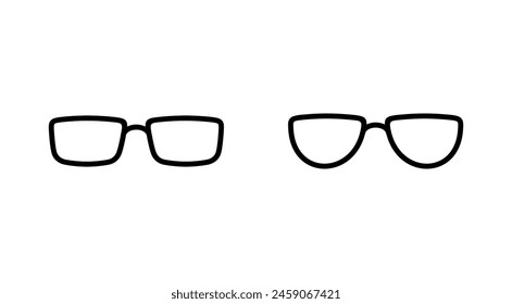 Glasses icon set. Glasses vector icon