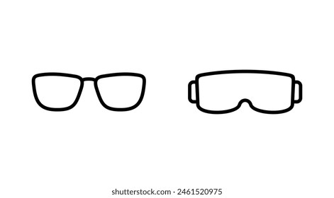 Glasses icon set. Glasses vector icon