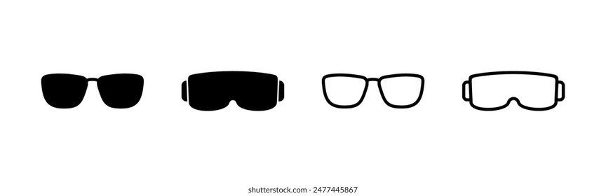 Glasses icon set. Glasses vector icon