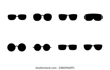 Glasses icon set. Glasses vector icon