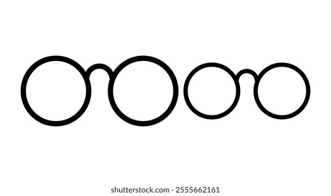 Glasses icon set. Glasses vector icon.