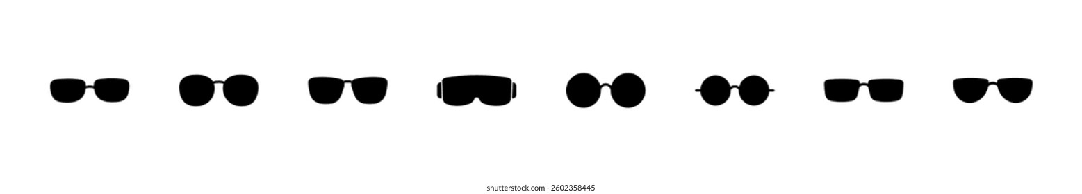 Glasses icon set. Glasses vector icon