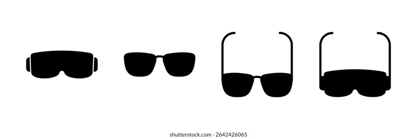 Glasses icon set. Glasses vector icon