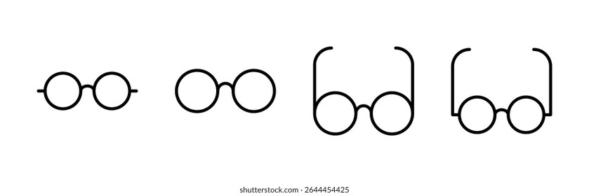 Glasses icon set. Glasses vector icon