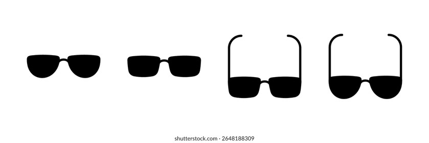 Glasses icon set. Glasses vector icon