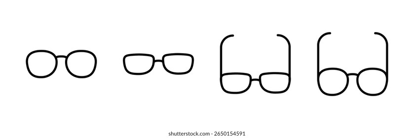Glasses icon set. Glasses vector icon