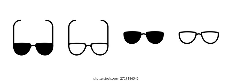Conjunto de iconos de gafas. Icono de Vector de gafas