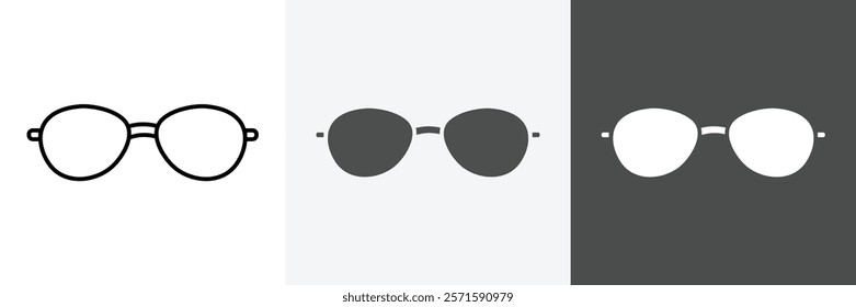 glasses icon set vector art