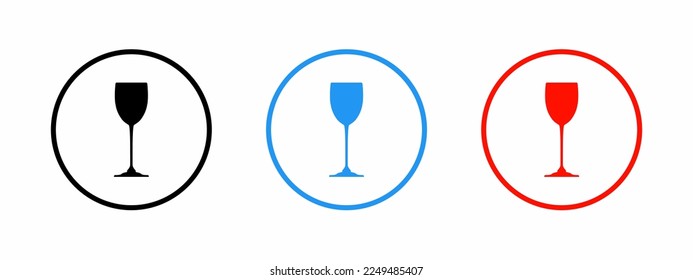 Glasses icon set. Vector illustration.