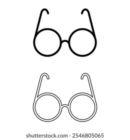 Conjunto de iconos de gafas. Ilustración vectorial.