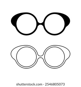 Glasses icon set. Vector illustration.