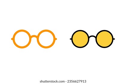 Glasses icon set for web and mobile app. Glasses sign and symbol
