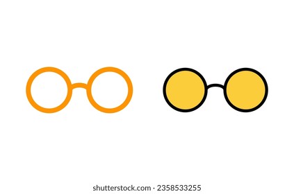 Glasses icon set for web and mobile app. Glasses sign and symbol