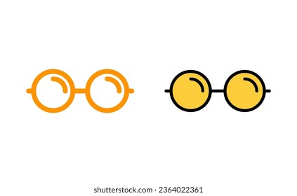 Glasses icon set for web and mobile app. Glasses sign and symbol
