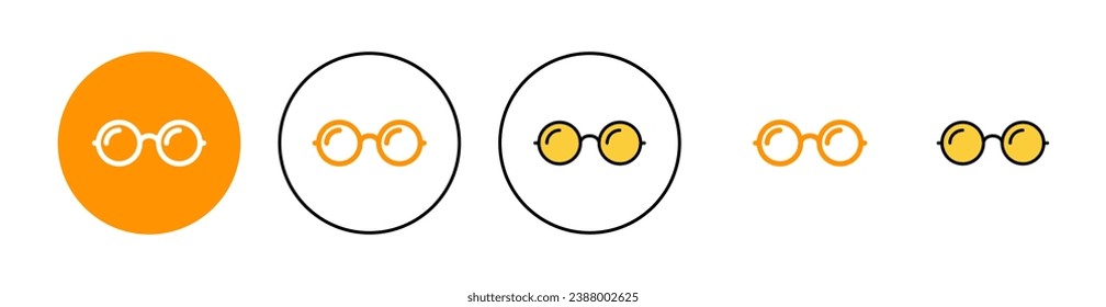 Icono de lentes para aplicación web y móvil. Signo y símbolo de lentes