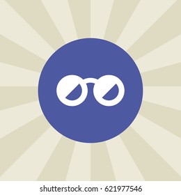 glasses icon. sign design. background