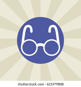 glasses icon. sign design. background