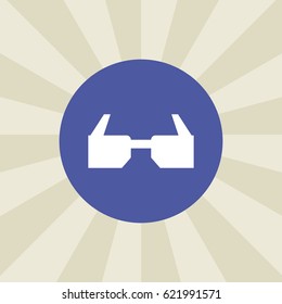 glasses icon. sign design. background