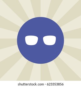glasses icon. sign design. background