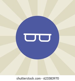 glasses icon. sign design. background