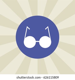 glasses icon. sign design. background