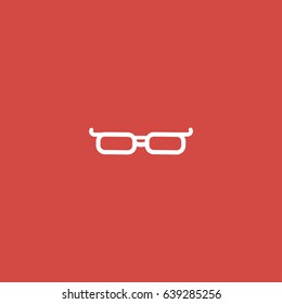 glasses icon. sign design. red background