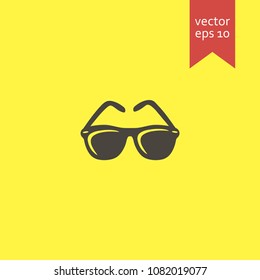 glasses. glasses icon. sign design. yellow background.