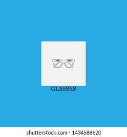 glasses icon sign signifier vector
