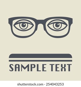 Glasses icon or sign, vector illustration
