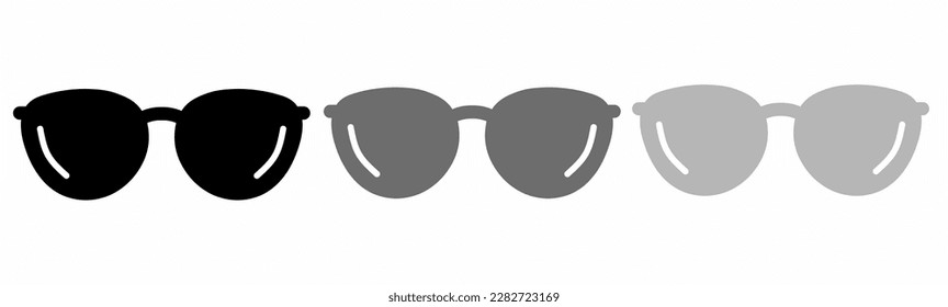 Glasses icon simple illustration set on white background.