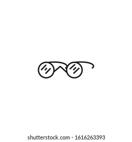  glasses icon simple line design vector