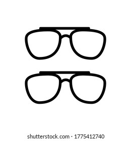 Glasses icon. Simple line, outline vector elements of hipster style icons for ui and ux, website or mobile application