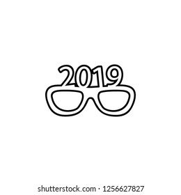 glasses icon. Simple outline vector of party set icons for UI and UX, website or mobile application