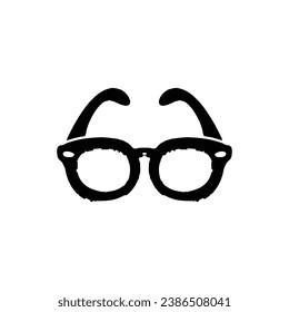 Glasses icon. Simple style thug life poster background symbol. Glasses brand logo design element. Glasses t-shirt printing. Vector for sticker.