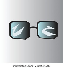 icono de gafas adecuado para logotipo y diseño web