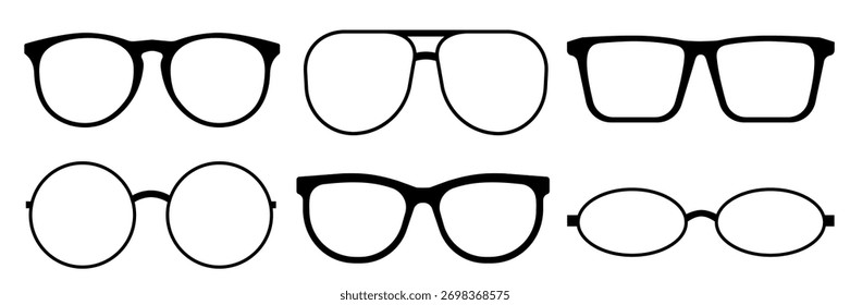 Icono de gafas. Icono del marco de las gafas de sol