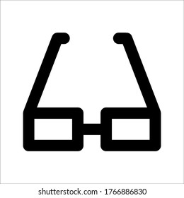 Glasses icon symbol simple design on white background