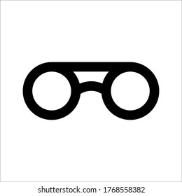 Símbolo de icono de vidrio diseño simple sobre fondo blanco