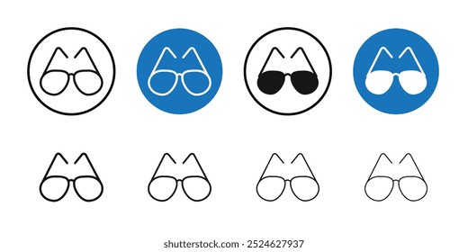 Glasses icon Thin line art collection