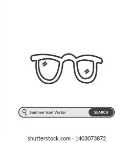 glasses icon thin line. eps 10 