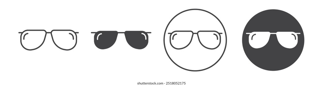 Glasses icon thin line illustration