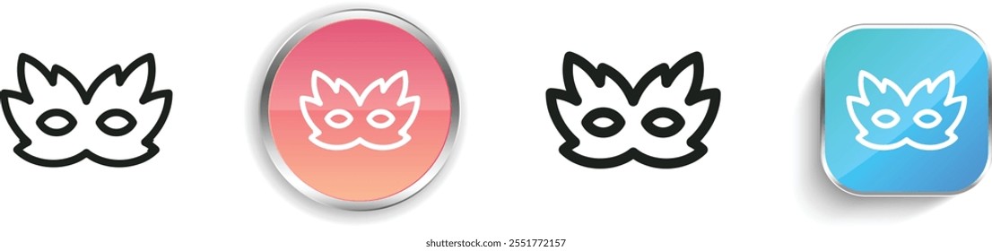 glasses icon. Thin Linear, Regular and Button Style Design Isolated On White Background
