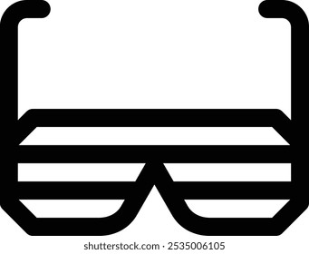 glasses icon. Thin Linear Style Design Isolated On White Background