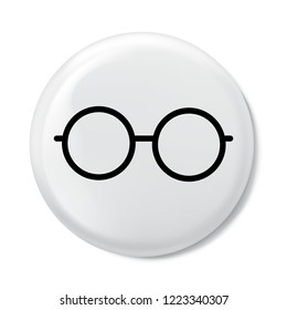 Glasses icon in trendy flat style isolated on background. Glasses icon page symbol for your web site design Glasses icon logo, app, UI. Clock icon Vector illustration, EPS10.
