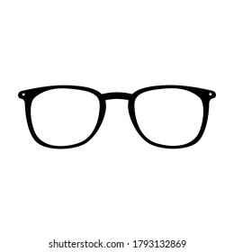 Glasses icon for trendy flat style for graphic design, web-site. Stock Vector illustration.