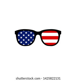 Glasses icon Usa style. Vector eps10